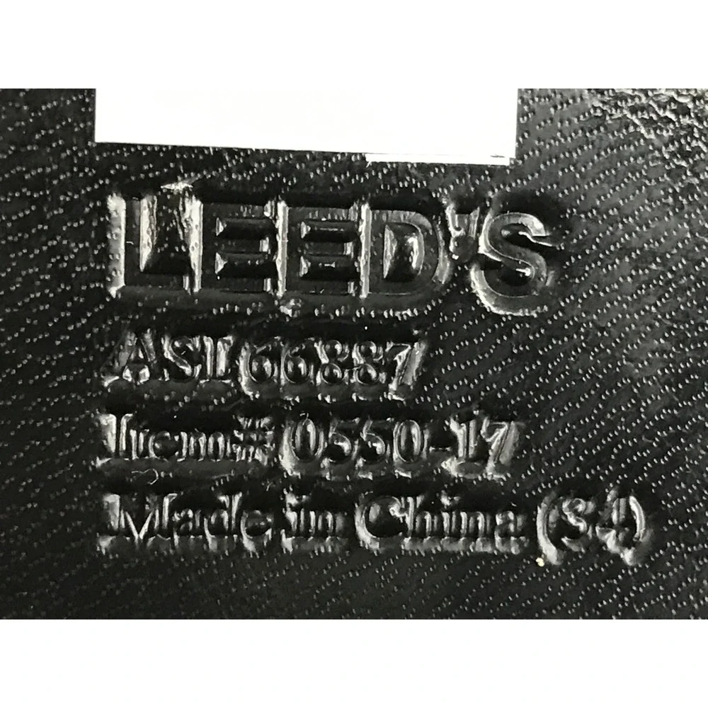Leed's SCAN Powered By eFunds Black Zippered Padfolio Portfolio Organizer 10 x 8